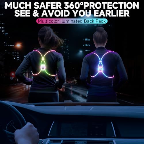 Reflective Running Vest, Running Lights For Runners, Light Up Running Vest