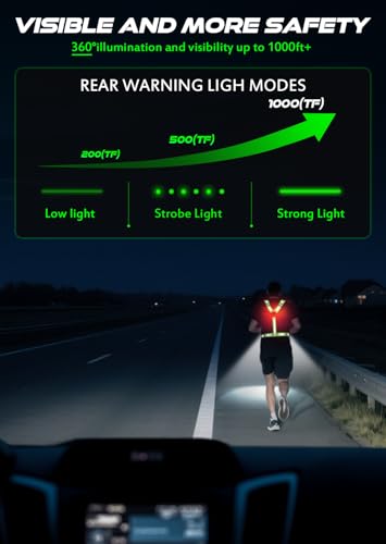 LED Reflective Vest,Light Up Running Vest,Led Vest,Light Vest for Running at Night,Lighted Running Vest,Running Lights for Runners