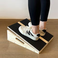 Adjustable Foot Incline Wooden Slant Board for Calf Stretching,440lb Capacity, Balance Velour Stretcher Ankle Stretch Knee Leg Boards Squats Wedge Exercise Fitness Equipment(Side Handle Slant Board)