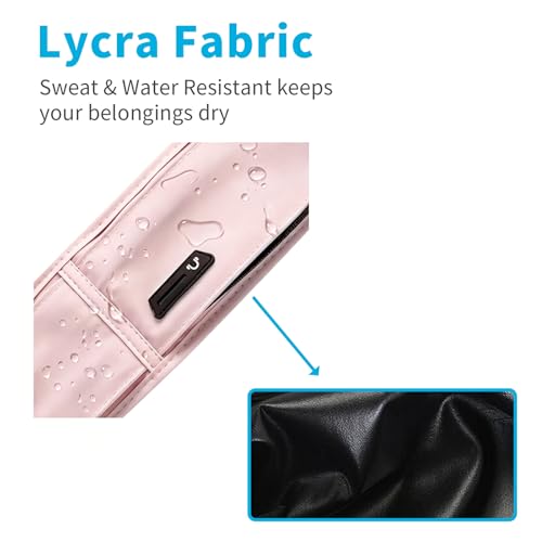 Running Hydration Belt with Water Bottle Holder for Men Women, Bounce-Free Phone Storage Waist Pack, Reflective Adjustable Marathon Belt for Jogging Trail Running,Fits All Phones (Pink) - color: Pink