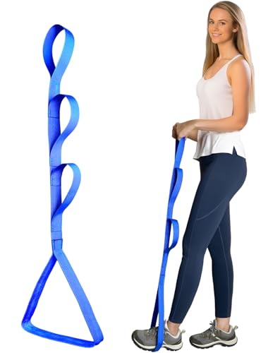 42 Inch Leg Lifter, Leg Lifter After Hip Replacement, Leg Lifter for After Knee Surgery, Leg Lifter Strap Rigid with Multi Loops, Leg Lifters Getting Legs in and Out of Bed, Car, Couch, Wheelchair - color: Blue
