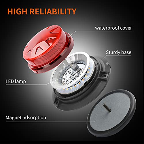 Red Led Emergency Strobe Beacon Lights for Car Vehicles 12V 24V 24-LEDs - color: #2 Red