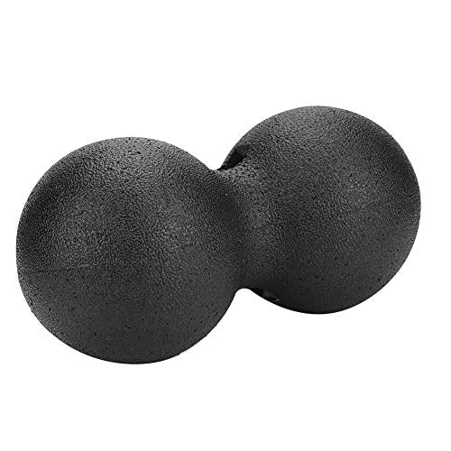 Peanut Massage Ball Roller, 24x12cm EPP Peanut Massage Ball Double Lacrosse Ball Massager Deep Tissue Massage Tool for Back, Spine and Shoulder, Muscle Recovery and Relief - color: Black, size: 24x12cm double balls