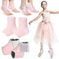 Tarpop 2 Pairs Kids Ankle Brace, Compression Sleeves, L+M, Pale Pink - color: Pale Pink, size: Medium,Large