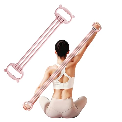 Figure 8 Resistance Band with Handles,6 Adjustable Tension Levels - color: Pink