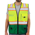 Dib Safety Reflective Safety Vest Made with 3M Tape, Yellow and Green M - color: Yellow & Green, size: Medium
