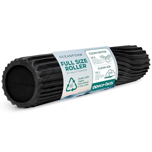 Oceanfoam Tidal Roller - Muscle Massage Foam Roller for Exercise (Charcoal) - color: Charcoal