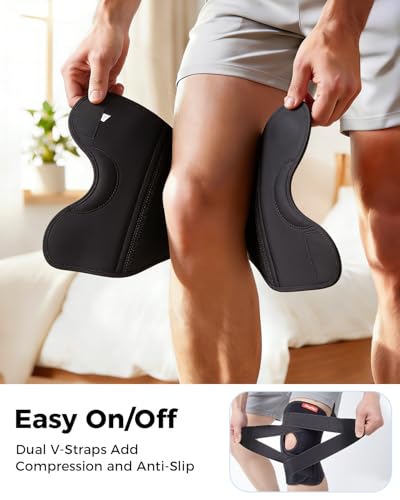 Medical Knee Brace for Women & Men,Knee Support with Side Stabilizers - size: Large