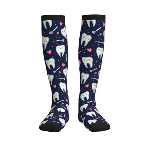 Compression Socks Women and Men 15-20mmHg-Circulation Support Socks for Athletic Running Cycling - color: Dental