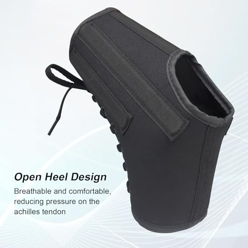 AIDY-PRO Lace Up Ankle Brace with Metal Side Stabilizers, Adjustable Lace-Up Ankle Braces for Men and Women Sprained Foot Support Brace for Posterior Tibial Tendonitis Achilles Tendon Injury M - size: Medium