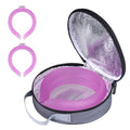 2PCS PCM Neck Cooling Tube with Insulated Bag, Reusable Ice Ring Neck Cooler Wrap, Wearable Cooling Neck Ring for Hot Weather Outdoor Work, TPU Gel Freezable Collar (Rose*2) - color: Double Rose