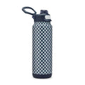 ZULU Powerfill Pro 32oz Stainless Steel Sip or Chug Water Bottle, Checkmate - color: Checkmate Navy, style: 32oz