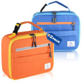 Genteen Kids Insulated Lunch Box for Boys Girls,2 Packs,Back to School - color: B-2pk Blue+Orange