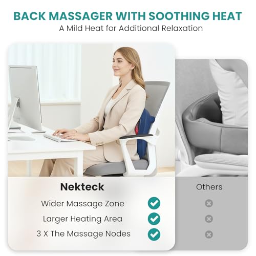 Nekteck Shiatsu Foot Massager with Heat for Neuropathy, Plantar Fasciitis - color: Blue