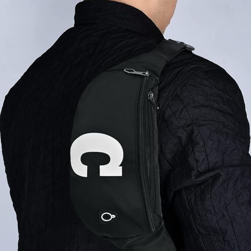 Fanny Packs for Men and Women Water-Repellent Sports Waist Pack Bag - color: 1pack-Black Letter C