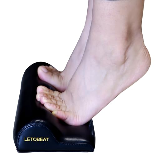 Plantar Fasciitis Foot Stretcher - Anti-Slip Leather, Black, S - color: Black, size: S