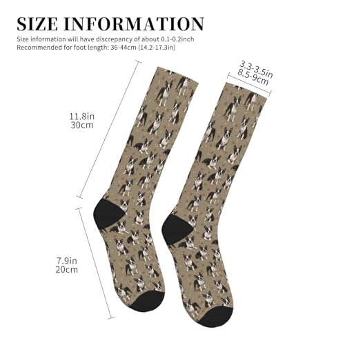Cute Dog Compression Socks Women Men, Dog Lover Gift - color: Boston Terrier2