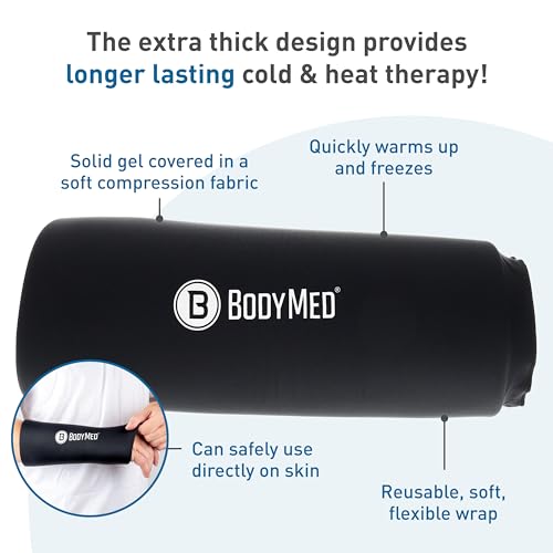 BodyMed 360° Hot & Cold Sleeve for Knee, Elbow, Ankle, Wrist Discomfort Relief – Flexible, Reusable Gel Ice Pack Compression Therapy for Sprains, Arthritis, Tendonitis - X-Large - size: X-Large
