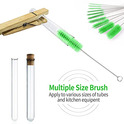 CiaraQ Bottle Cleaning Brushes, 8 Inch Nylon Tube Brush Set - color: Green, size: 8.0 Inch (10pcs)