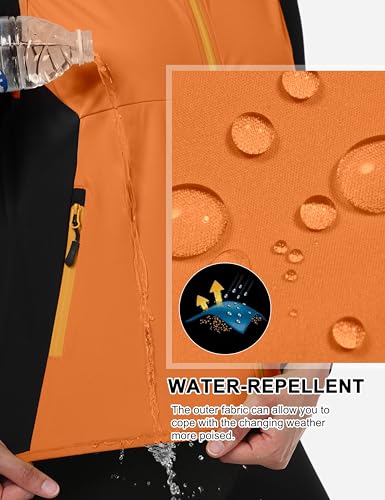 Little Donkey Andy Women's Windproof Stretch Vest Waterproof Sleeveless - color: Orange, size: X-Small