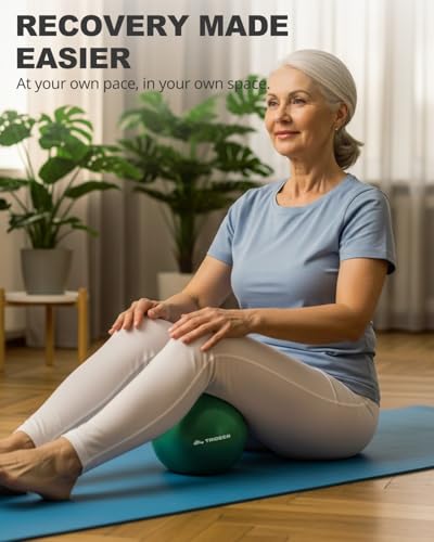 Trideer Exercise Ball for Rehabilitation with Guide, 9 Inch Pilates Ball - color: Green (with pump)