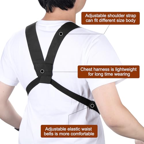 Radio Chest Harness Chest Front Pack Pouch Holster Vest Rig for Two Way Radio Walkie Talkie(Rescue Essentials) - color: Black