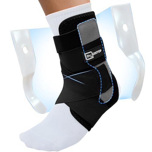 Ankle Brace for Women Men, Foot Brace w/ 2-Side Ankle Stabilizer
