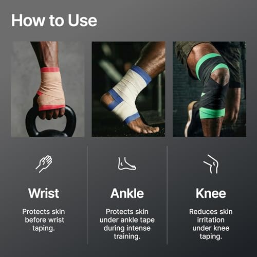 Hampton Adams Pre Wrap Athletic Tape, Non Slip Grip, No Fray Underwrap - color: Kelly Green