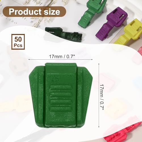 Zipper Pull Cord Lock End Tips, Plastic Shoe Lace End Clips - color: Green