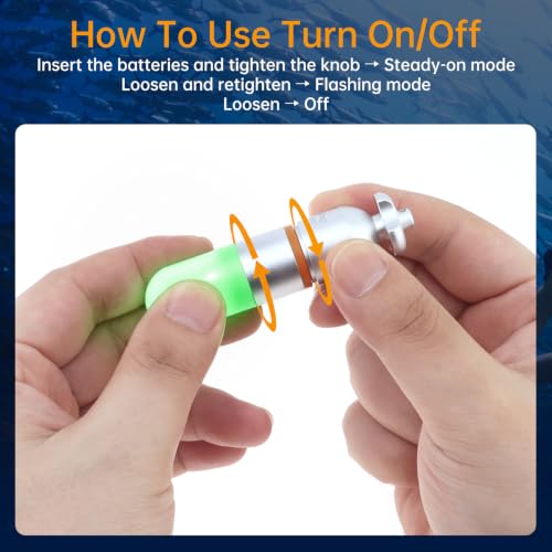 SecurityIng 2 Pcs Scuba Dive Strobe Signal Light, 2 Modes -Green - color: Green