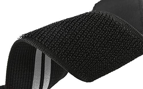 ROCKBROS Bike Pants Strap Bicycle Cycling Pants Cuff Band Reflective Wrist Ankle Bands for Outdoor Sports(2 PCS) Black Silver