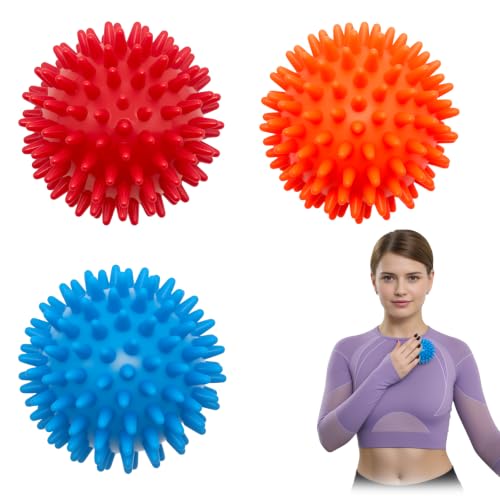 3PCS Spiky Massage Balls Set, Soft Foot Massage Ball For Muscle Relaxation