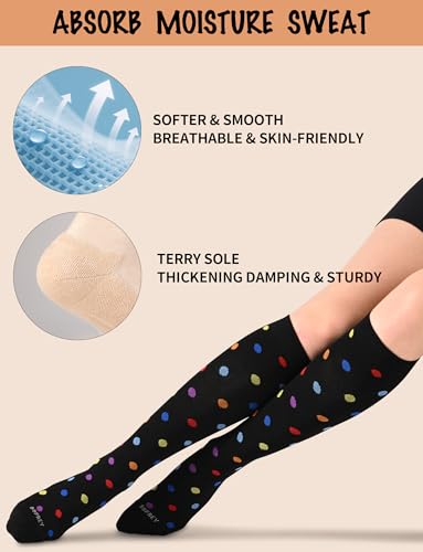 Silky-Soft Merino Wool Compression Socks 15-20 mmHg for Women & Men 2 Pairs - color: 2 Pairs - Black, size: Large-X-Large