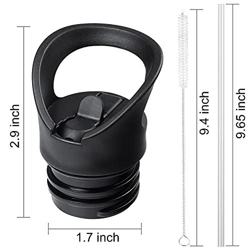 RRegeny Straw Lid fits Hydro Flask Standard Mouth, 21 24 oz, Sports Flex Cap Water Bottle Accessories Replacement Top - color: Crown Lid+1pack