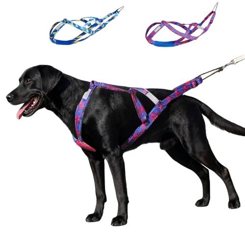 Weight Pulling Harness for Dogs – Running, Sled, Canicross & Large - color: Blue, size: M