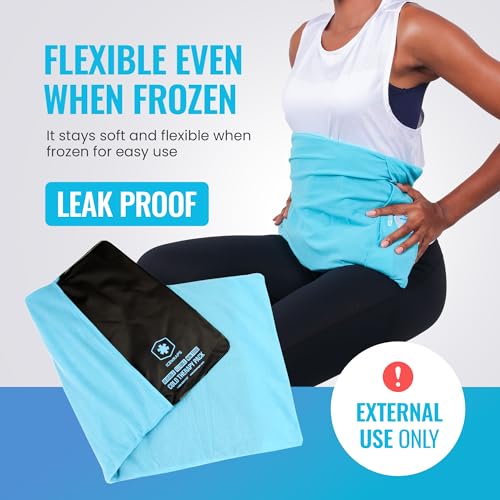 ICEWRAPS Reusable Cold Pack with Fabric Cover - Extra Large 12 x 21 Inch - size: 12"x21", style: Ice Pack with Cover