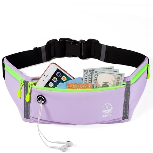 Running Belt Slim Fanny Pack Jogging Pouch Phone Holder Waist Pack - Purple - color: D Purple