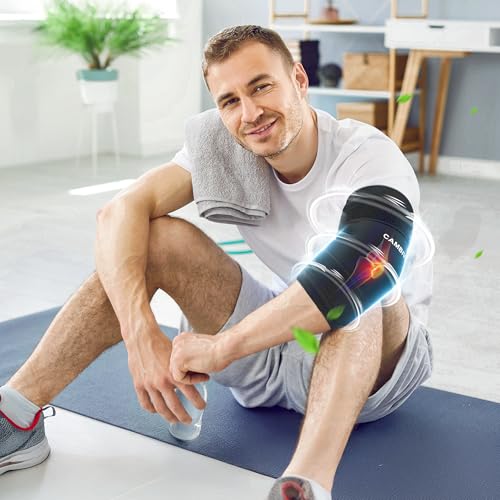 CAMBIVO Reusable Ice Pack Sleeve for Elbow – Hot & Cold Therapy Compression Brace for Tendonitis, Tennis Elbow, Bursitis, Arthritis, Arm & Calf Injuries, Pain Relief, Workout Recovery