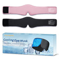 2 Pack Cooling Gel Eye Mask for Puffy Eyes, Migraine Relief, FSA Eligible - color: Black&pink