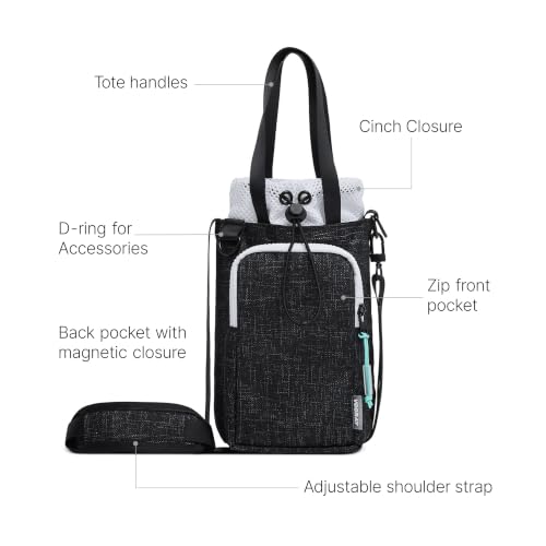 VOORAY Hydration Sling 4L Water Bottle Holder with Strap, Phone Pocket, Detachable Strap & Tote Handles - color: Graphite