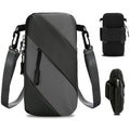Armband Cell Phone Holder for Running,Crossbody Shoulder Holsters Bag with Arm Band for Women Men Kids,iPhone 15 14 13 12 11 Pro Max Xs Xr 8 7 6S 6 Plus SE Mini Galaxy Workout Walking Gym Arm Bags - color: Gray