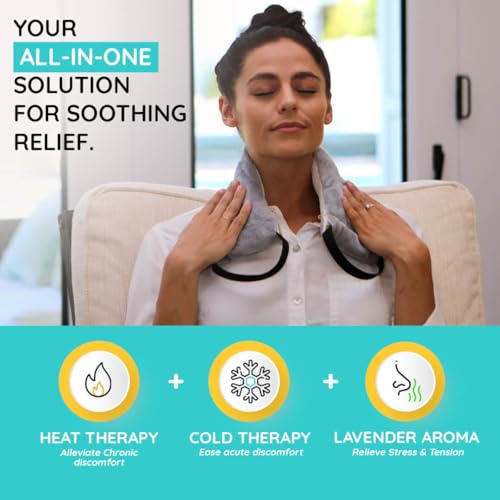 Versatile Microwavable Heating Pads for Neck Pain Relief, Back Pain, and Shoulder Pain Relief - Microwave Heating Pad for Cramps and Muscle Relief, Hot and Cold Reusable Pad - 1 Pack - Lavender Scent - style: Versatile Buddy with Lavender Aroma