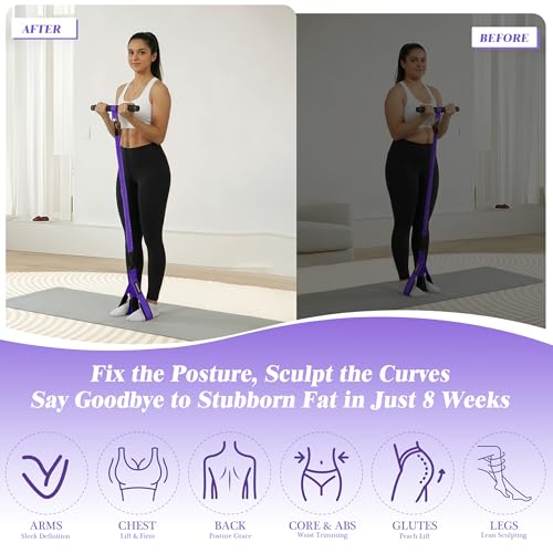 3-Tube Pedal Resistance Band w/Handles, 30/40LBS Sit Workout Gear - color: purple, size: 30lbs