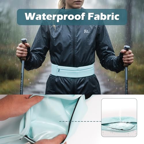 Slim Running Belt for Men and Women, Running Waist Pack - color: Cyan-medium