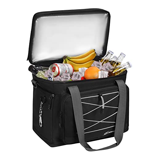 Maelstrom 24/30/60 Can Soft Cooler Bag, Double Deck Portable Ice Chest - color: Black, size: 60 Can