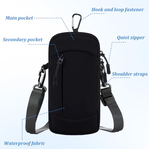 Cell Phone Holder with Arm Band, 2-in-1 Crossbody Bag for Running Walking - color: Purple