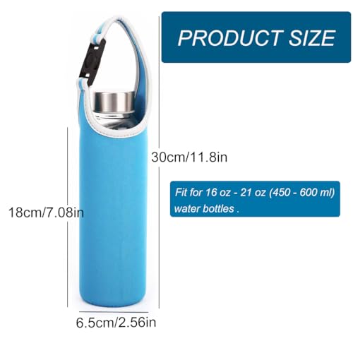 3 PCS Water Bottle Carrier with Shoulder Strap 16oz-21oz, TuNan Neoprene Sleeve Cup Holder Pouch with Carrying Handle for All Portable Sport Water Bottle -3 Colors