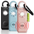 Rechargeable Personal Safety Alarm for Women, 3 Pack, Black Pink Blue - color: G - Black&Pink&Blue