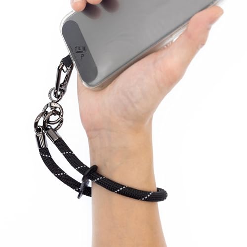 Cell Phone Wrist Strap Phone Lanyard Rope Wrist Lanyard Outdoor Activities - color: Black Reflective