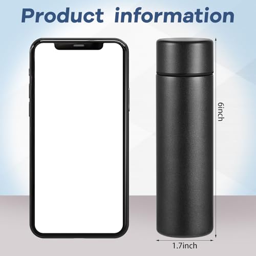 Irenare 2 Pieces 5oz Mini Water Bottle, Stainless Steel Purse, Black, Blue - color: Black/Blue